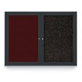 United Visual Products Corkboard, Rubber Backing/Satin, 72" X36" UV406-SATIN-RUBBER